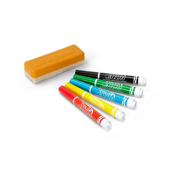 Набор фломастеров для сухого стирания с щеткой Crayola 256417.012