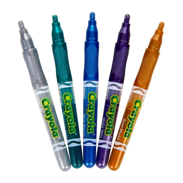 Набор фломастеров с блестками, 5 шт Crayola 256354.012