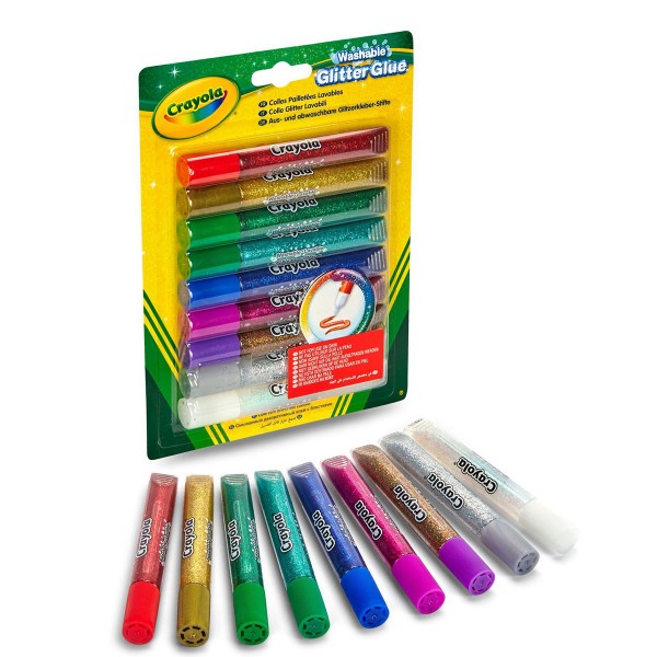 Набор клея Crayola с блеском (washable), 9 шт 256361.012