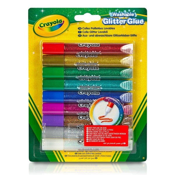 Набор клея Crayola с блеском (washable), 9 шт 256361.012