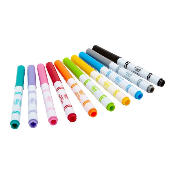 Набор фломастеров CRAYOLA для рисования на ткани, тонкая линия, 10 шт 256353.012
