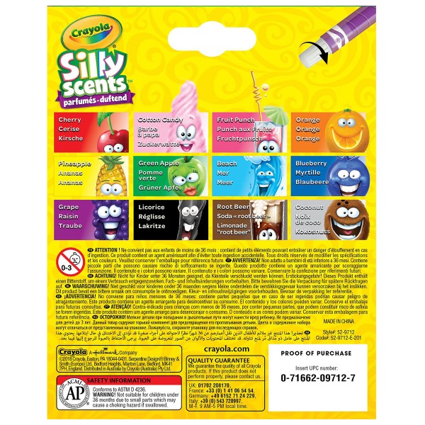 Silly Scents Crayola Набор выкручивающихся восковых мелков "Твист", с ароматом, 12 шт 256321.024