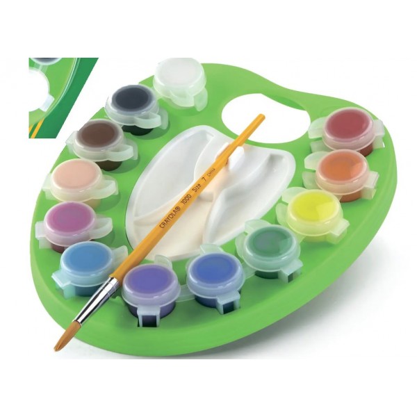 Набор постерных красок (washable) с палитрой и кисточкой Crayola 54-1066