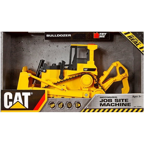 Бульдозер со светом и звуком CAT 33см 35642