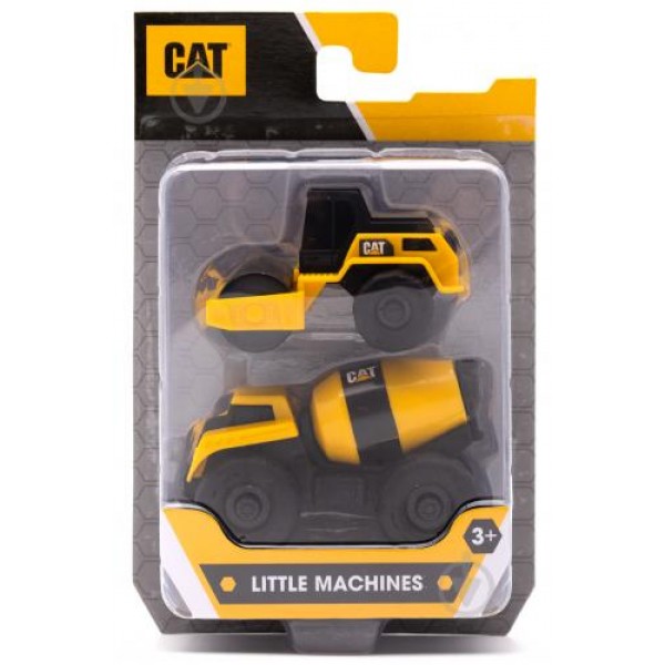 Мини-техника CAT 2 шт в наборе Цементовоз и Дорожный каток 83191