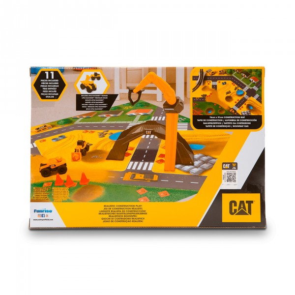 Игровой набор CAT с мини-техникой и игровым полем "Строительная площадка" 82950