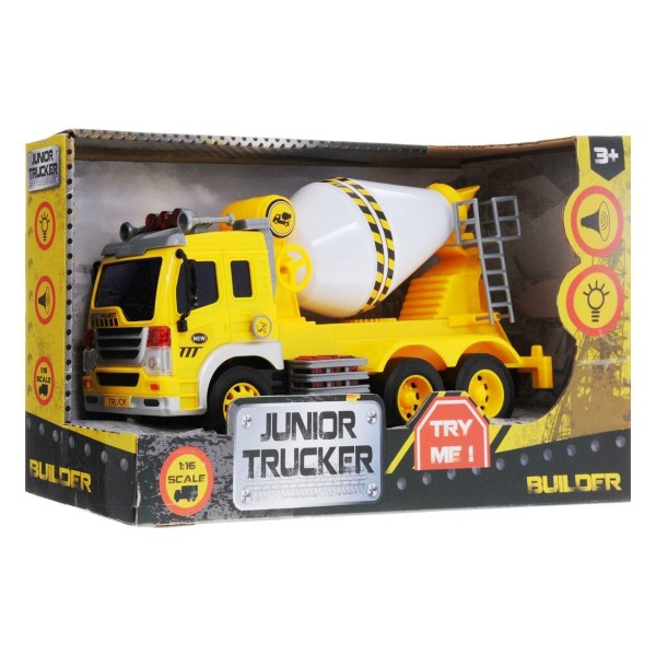 Машина "Junior trucker" Бетономешалка со светом и звуком, 28 см Dave Toy 33023