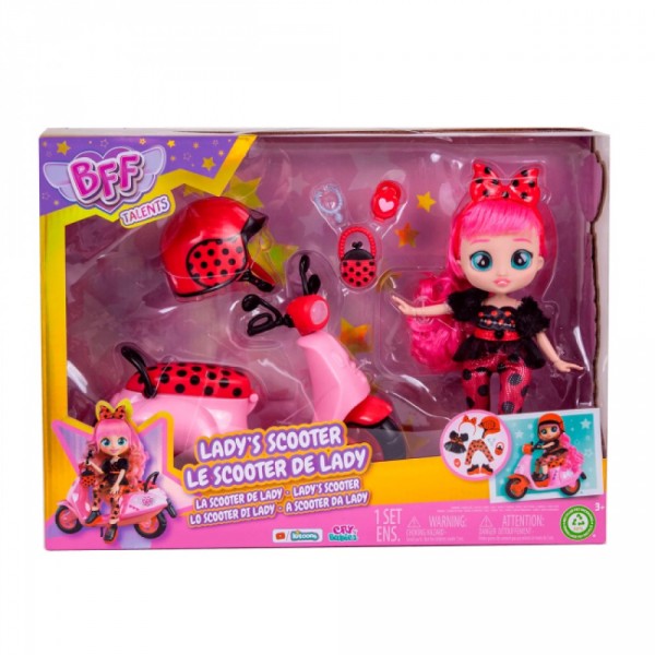BFF Лялька набір на скутері Леді IMC 911123