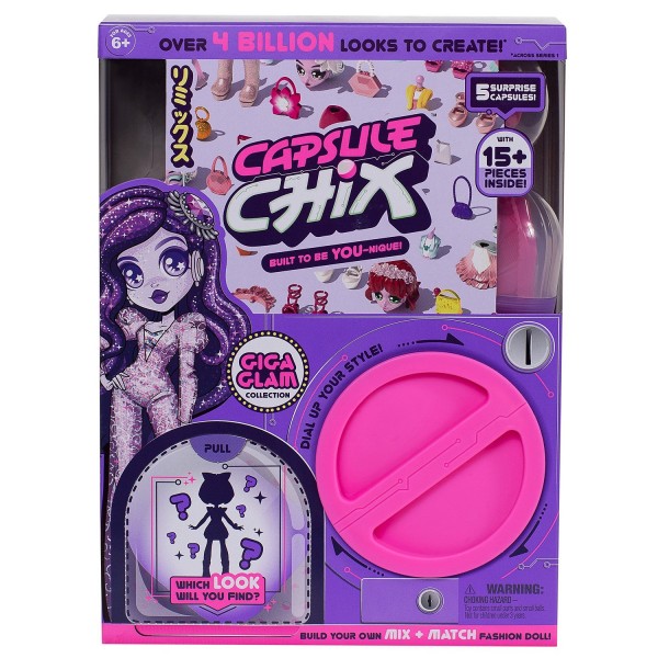 Игрушечный набор - сюрприз Moose Capsule Chix с куклой Giga Glam 59201