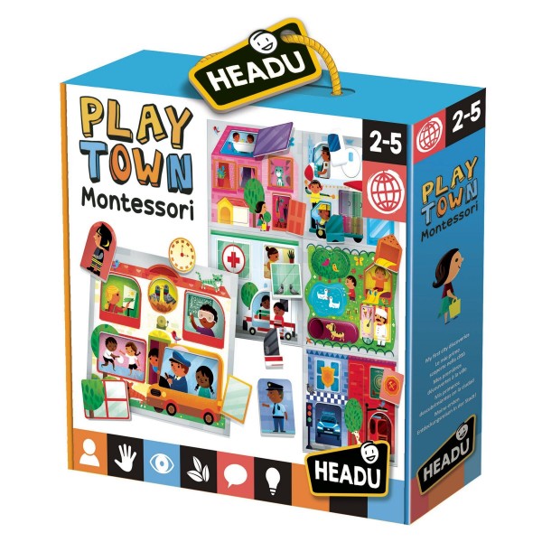 Игра Монтессори HEADU "Мой город и его обитатели" MU23615