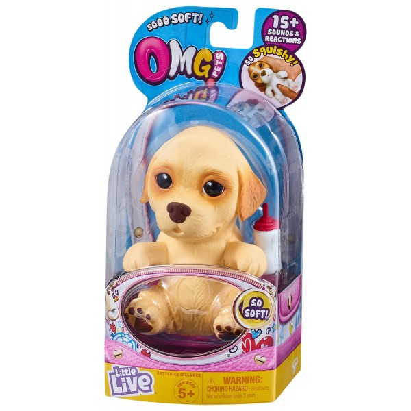 Интерактивная игрушка Moose Soft Hearts Новорожденный щенок Labbie 28920