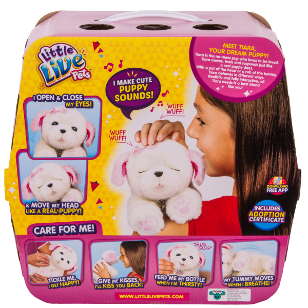 Интерактивный ласковый щенок Little Live Pets,белый 28277