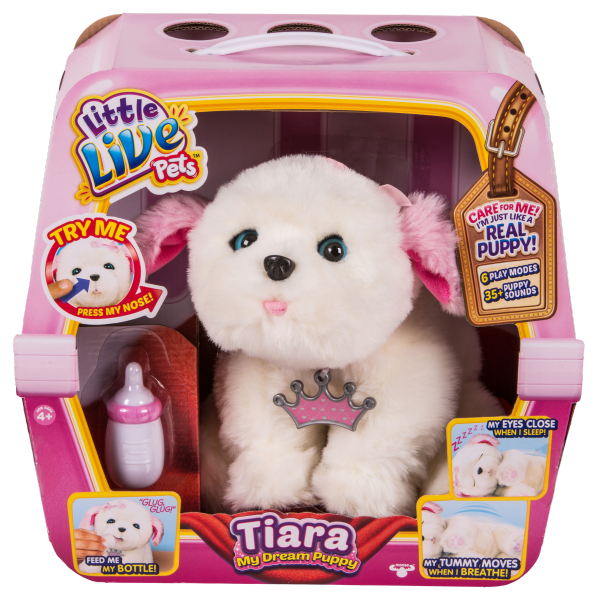 Интерактивный ласковый щенок Little Live Pets,белый 28277