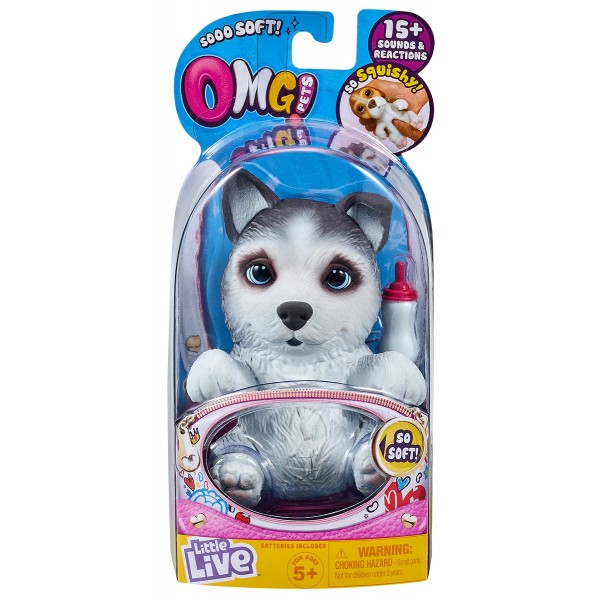 Интерактивная игрушка Moose Soft Hearts Новорожденный щенок Huskles 28919M