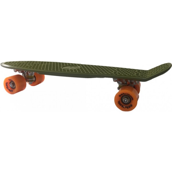 Скейт Penny board "GO Travel", хаки, оранжевые колеса 56 см LS-P2206GOS