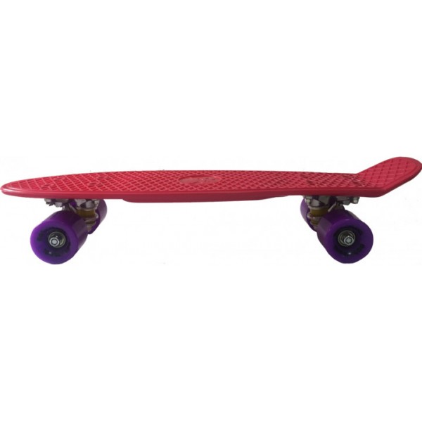 Скейт Penny board "GO Travel", фуксия, фиолетовые колеса 56 см LS-P2206RPS