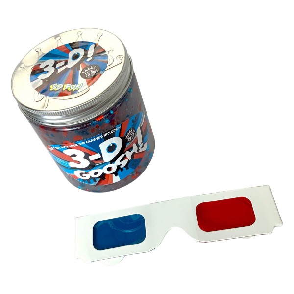 Лизун Compound Kings Slime 3-D Goosh с очками, красный/белый/синий, 425 г 300115-1