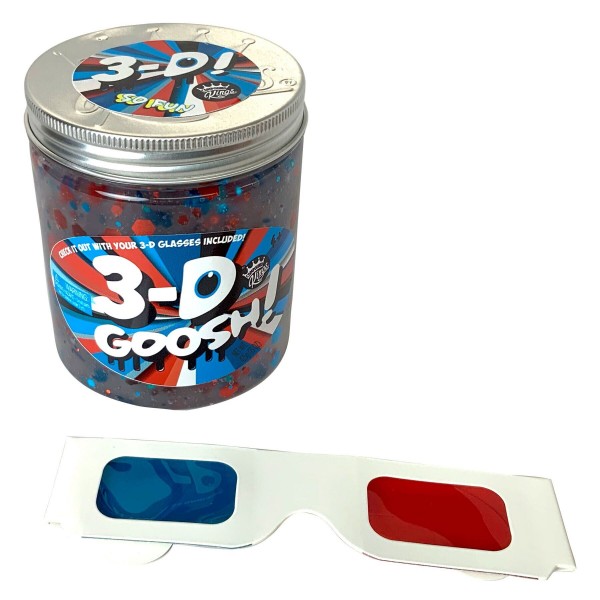 Лизун Compound Kings Slime 3-D Goosh с очками, красный/белый/синий, 425 г 300115-1