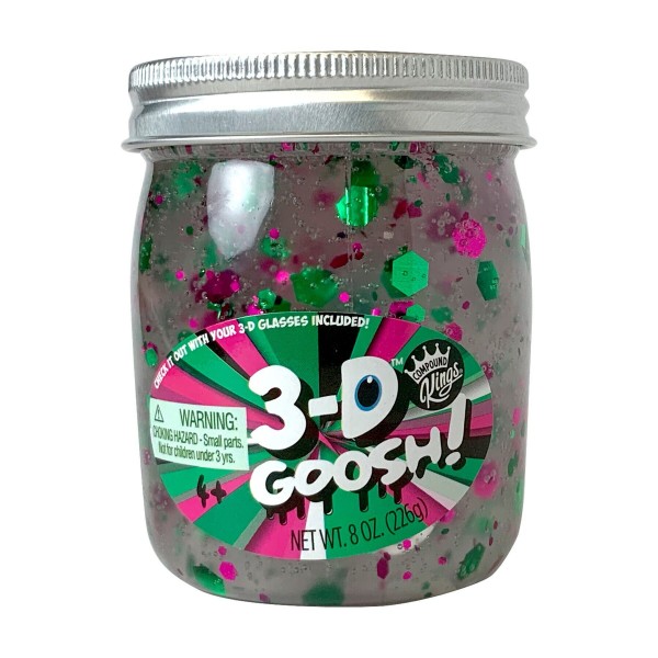 Лизун Compound Kings Slime 3-D Goosh с очками, розовый/зеленый, 226 г 300116-2