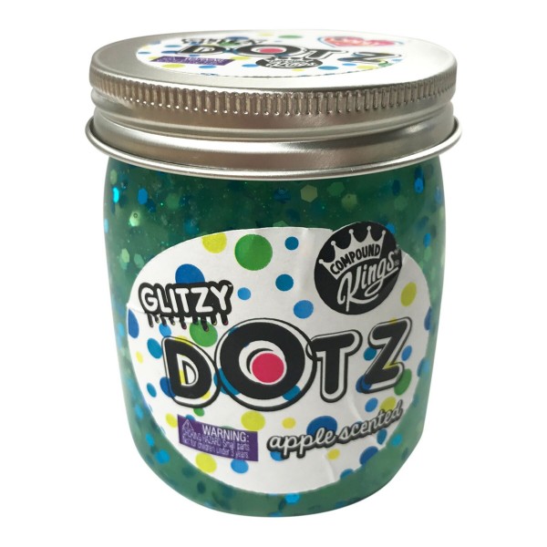Лизун Compound Kings Slime Glitzy Dotz, аромат "Яблоко", 210 г 300146-1