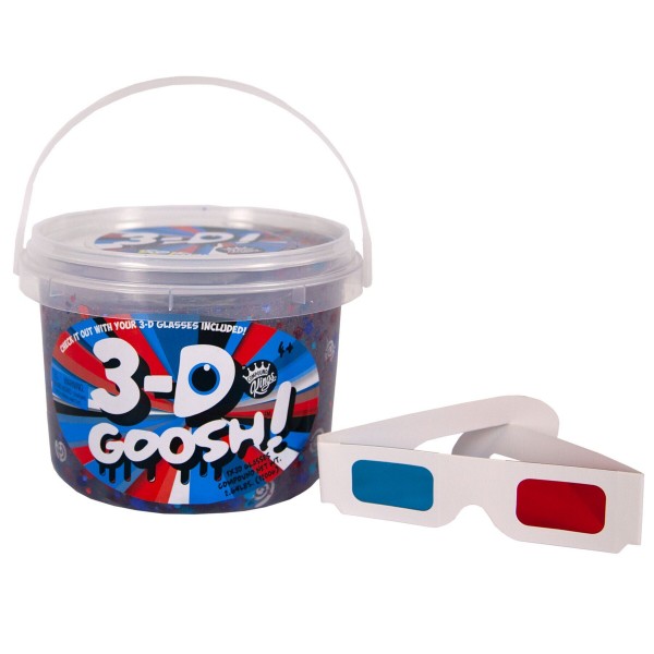 Лизун Compound Kings Slime 3-D Goosh с очками, красный/белый/синий, 1200 г 300114-1