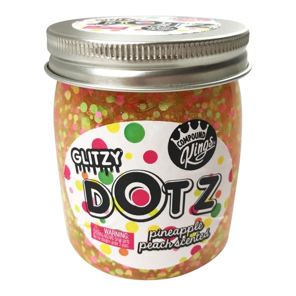 Лизун Compound Kings Slime Glitzy Dotz, аромат "Ананас-персик", 210 г 300146-3