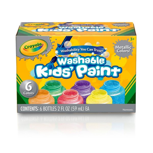 Набор красок Metallic в баночках, 6 шт Crayola 256328.006