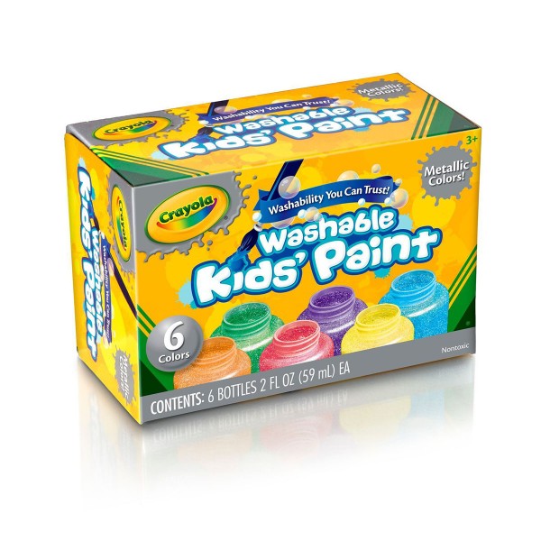 Набор красок Metallic в баночках, 6 шт Crayola 256328.006
