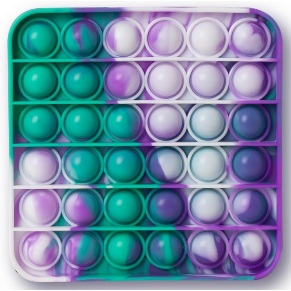 Игрушка-антистресс HGL Push Poppers Tie-Dye, квадратный зелено-фиолетовый SV21011/2