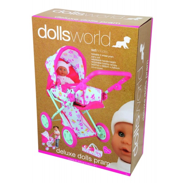 Коляска для куклы Dolls World с переноской 8175