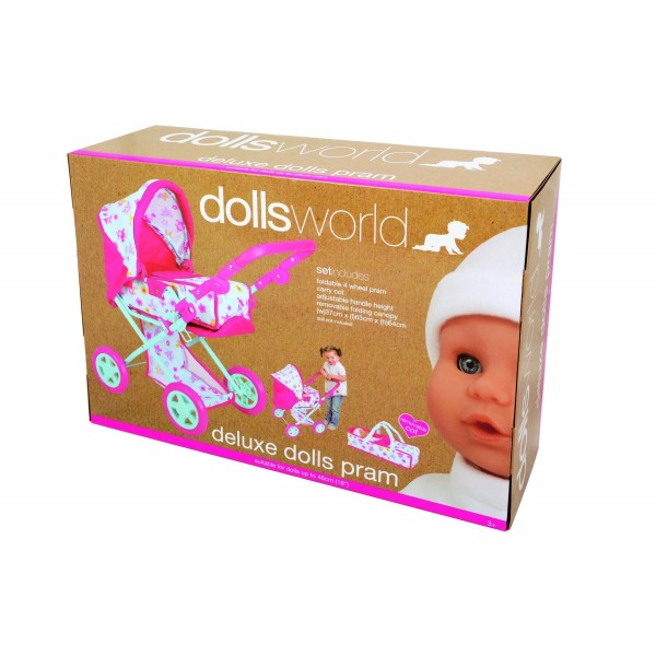 Коляска для куклы Dolls World с переноской 8175
