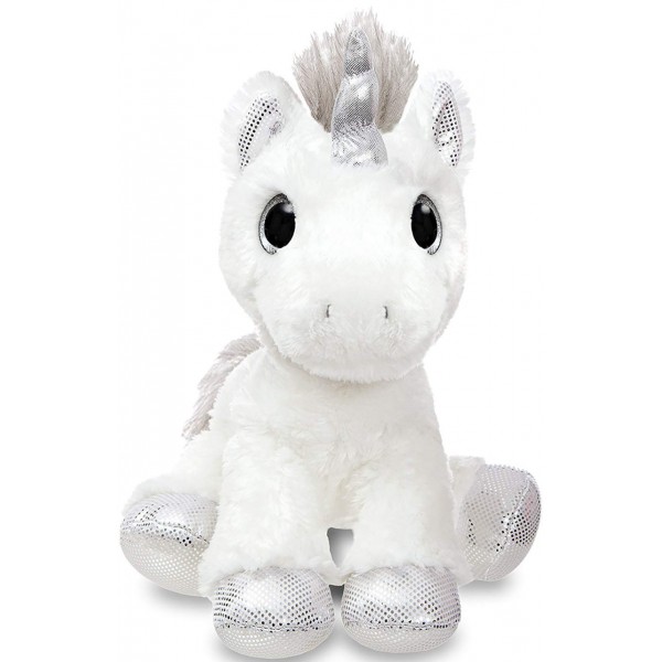 Единорог Silver сияющие глаза 30 см Aurora 161257D
