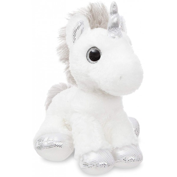 Единорог Silver сияющие глаза 30 см Aurora 161257D