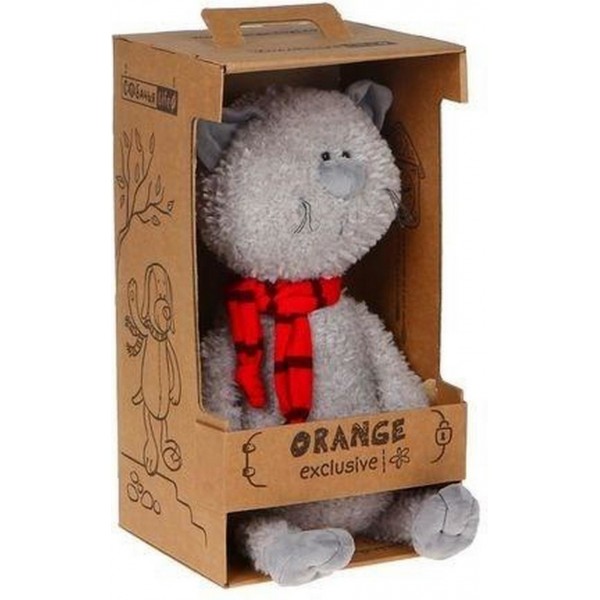 Кот Обормот с шарфиком в коробке, 30 см OS067/20