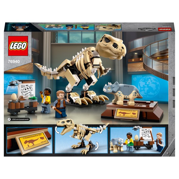 LEGO Jurassic World Конструктор Скелет тираннозавра на выставке 76940