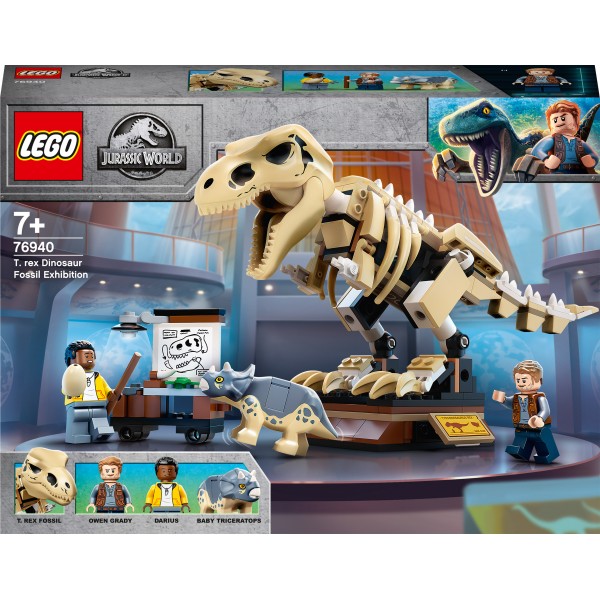 LEGO Jurassic World Конструктор Скелет тираннозавра на выставке 76940