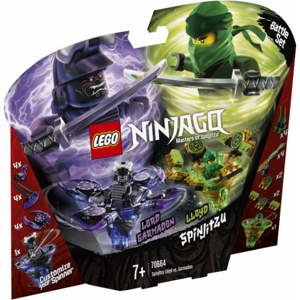 LEGO Ниндзяго (NinjaGo) Конструктор Спин-джитсу Ллойд против Гармадона 70664