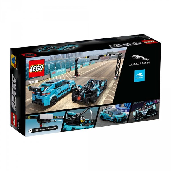 LEGO Speed Champions Конструктор Formula E Panasonic Jaguar Racing GEN2 car & Jaguar I-PACE eTROPHY 76898