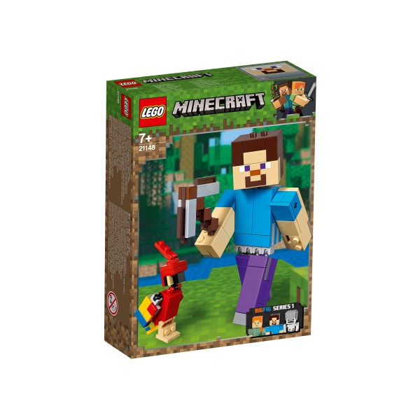 LEGO Майнкрафт (Minecraft) Конструктор Большие фигурки Minecraft, Стив с попугаем 21148