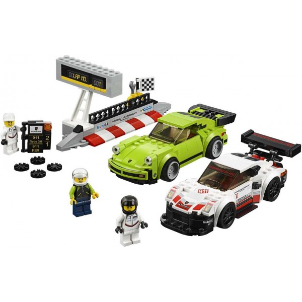 LEGO Speed Champions Конструктор Автомобиль Porsche 911 RSR и 911 Turbo 3.0 75888