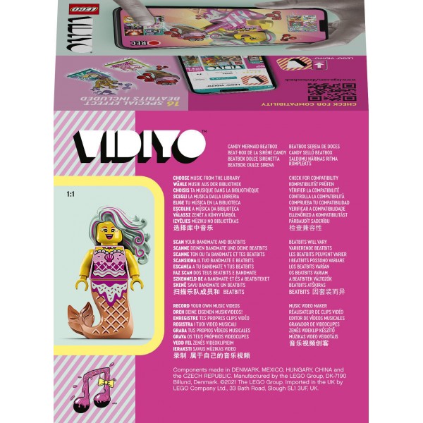 LEGO VIDIYO Конструктор Куб БитБокс Сладкая русалка Candy Mermaid BeatBox 43102