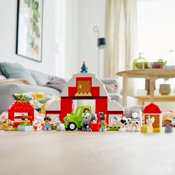 LEGO DUPLO Конструктор Хлев трактор и уход за животными 10952