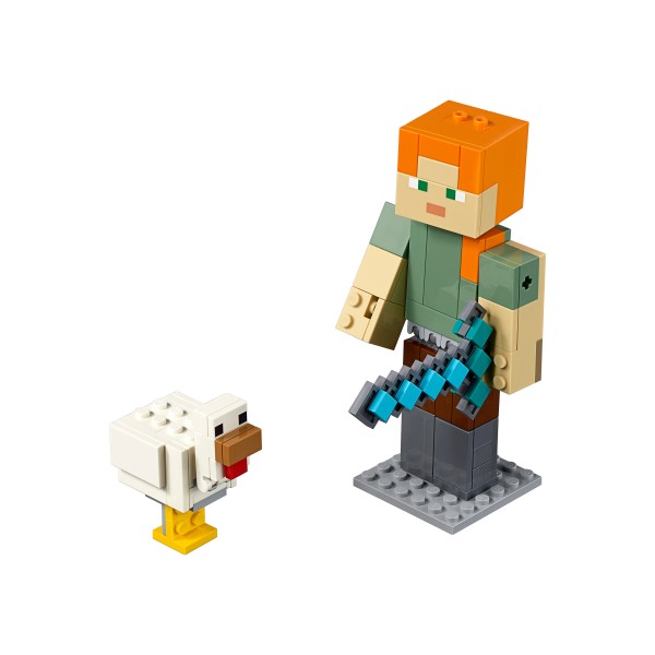 LEGO Майнкрафт (Minecraft) Конструктор Большие фигурки Minecraft, Алекс с цыплёнком 21149