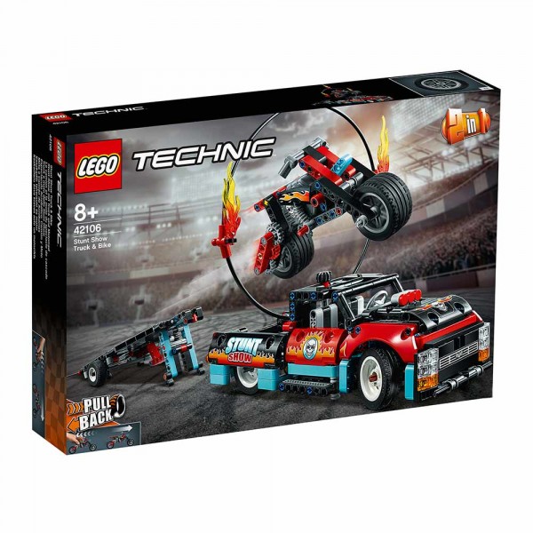 LEGO Technic Конструктор Шоу трюков на грузовиках и мотоциклах 2 в 1 42106