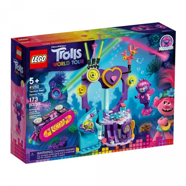 LEGO Trolls world tour Конструктор Танцевальная техно-вечеринка на рифе 41250