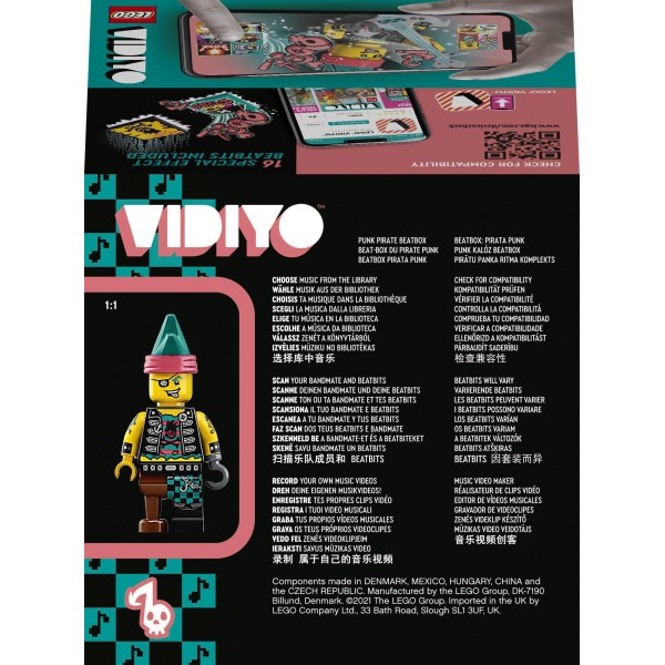 LEGO VIDIYO Конструктор Куб БитБокс Панк-пират Punk Pirate BeatBox 43103