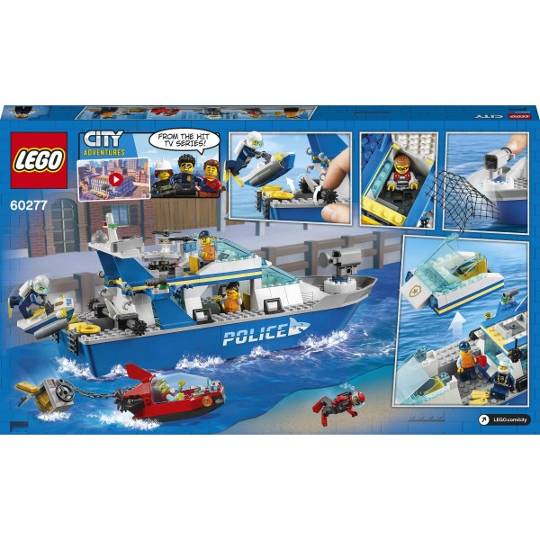 LEGO City Конструктор Полицейский патрульный катер 60277