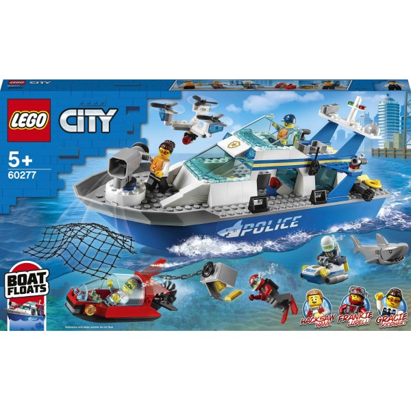 LEGO City Конструктор Полицейский патрульный катер 60277