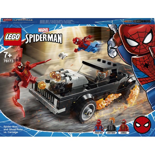 LEGO Super Heroes Конструктор Marvel Человек-Паук и Призрачный гонщик против Карнажа 76173
