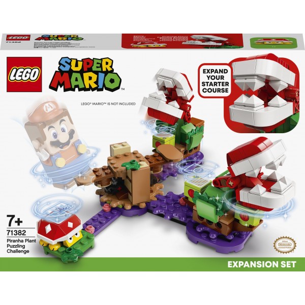 LEGO Super Mario Конструктор Leaf Дополнительный набор «Загадочное испытание растения-пираньи» 71382